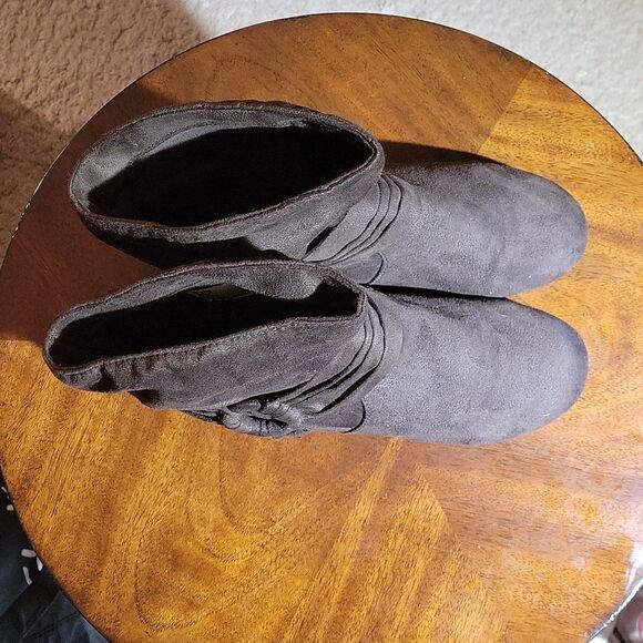 RAMPAGE SLOUCHY FIT SUEDE  ANKLE BOOTS R3 - Picture 4 of 13